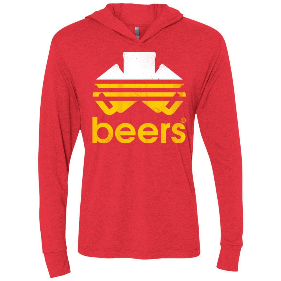 T-Shirts Vintage Red / X-Small Beers Triblend Long Sleeve Hoodie Tee