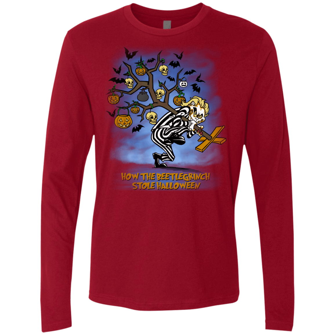 T-Shirts Cardinal / Small Beetlegrinch Men's Premium Long Sleeve