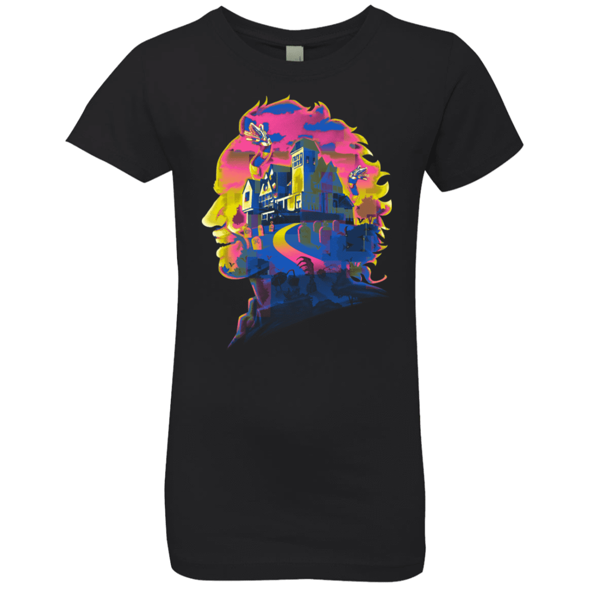 T-Shirts Black / YXS Beetlejuice Silhouette Girls Premium T-Shirt