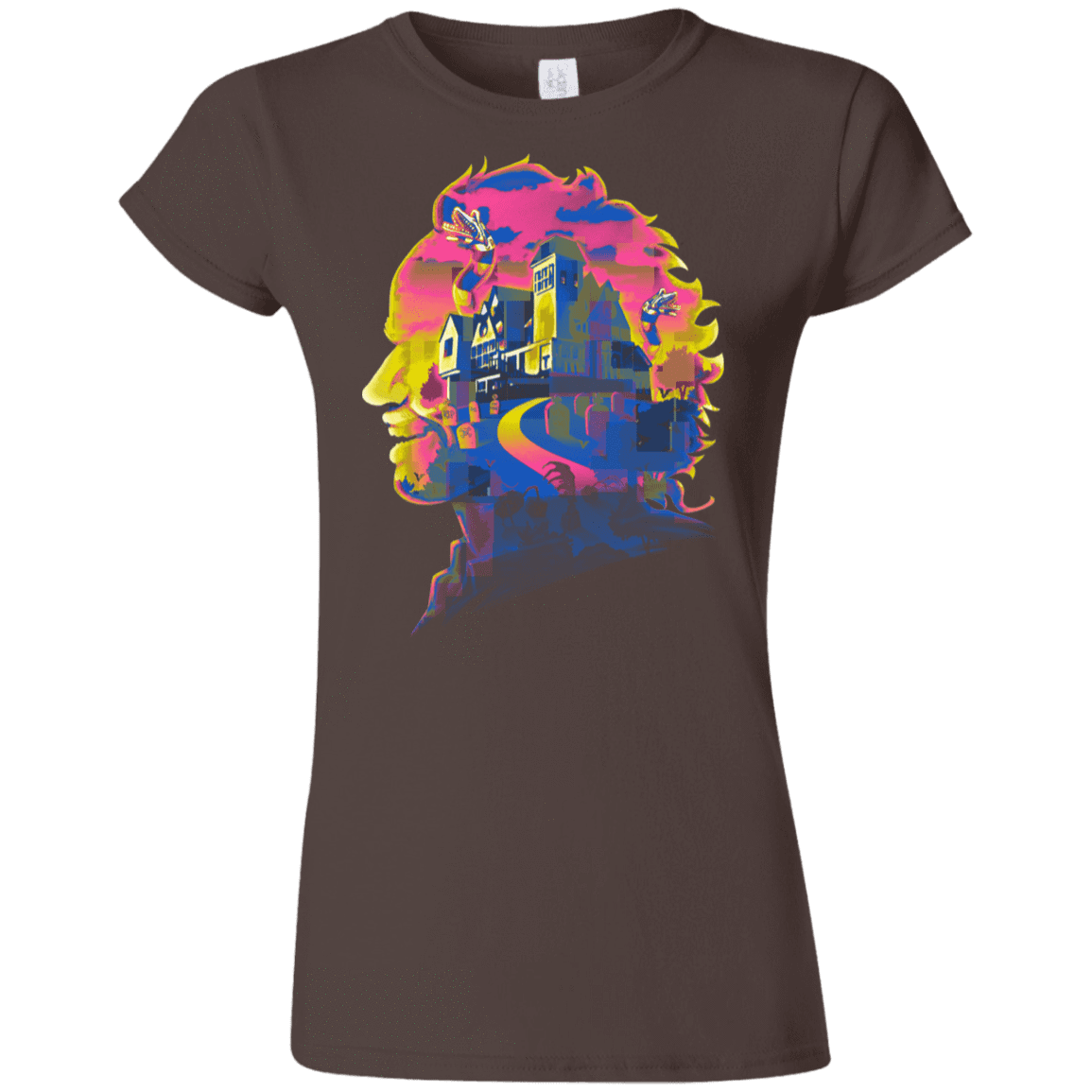 T-Shirts Dark Chocolate / S Beetlejuice Silhouette Junior Slimmer-Fit T-Shirt