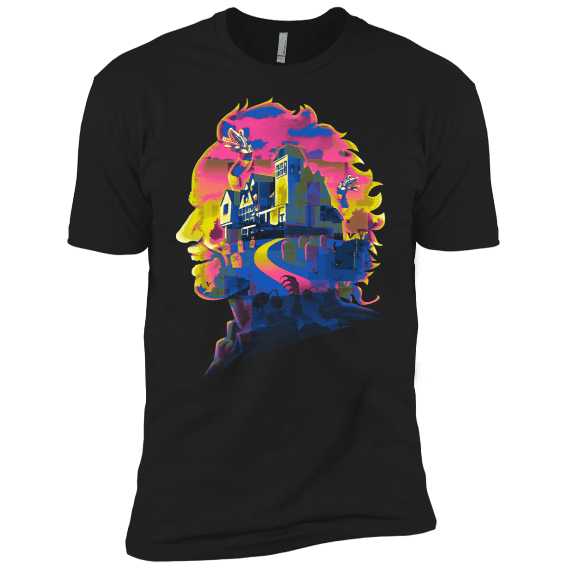 T-Shirts Black / X-Small Beetlejuice Silhouette Men's Premium T-Shirt