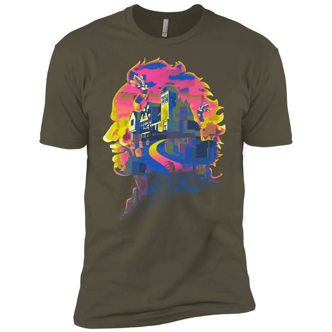 T-Shirts Military Green / X-Small Beetlejuice Silhouette Men's Premium T-Shirt