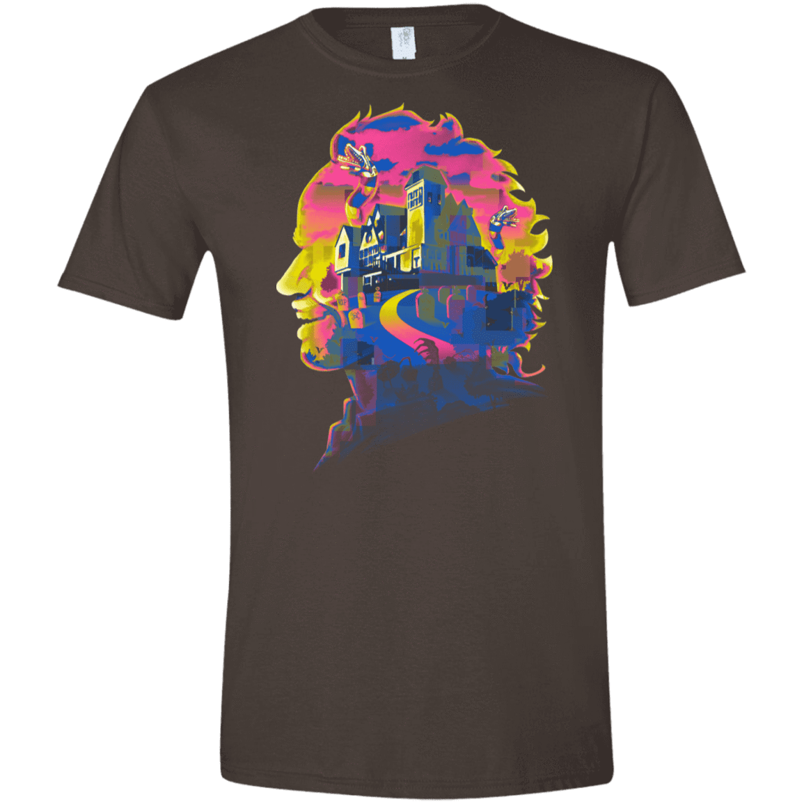 T-Shirts Dark Chocolate / S Beetlejuice Silhouette Men's Semi-Fitted Softstyle