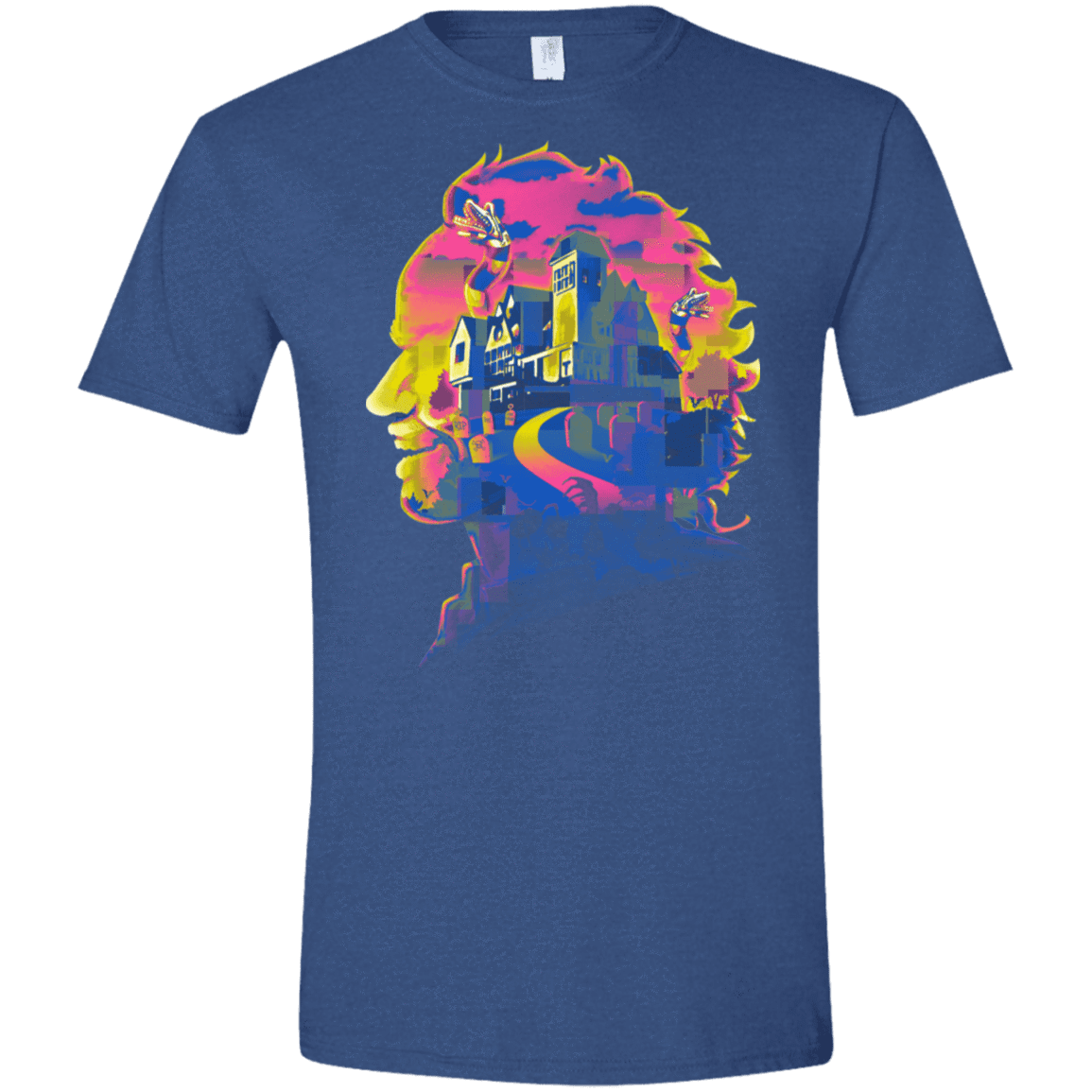 T-Shirts Heather Royal / X-Small Beetlejuice Silhouette Men's Semi-Fitted Softstyle