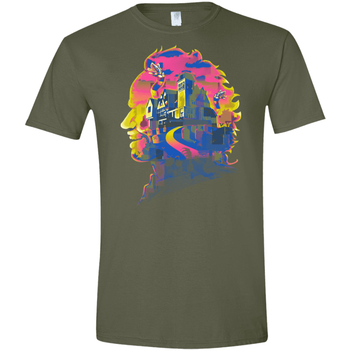 T-Shirts Military Green / S Beetlejuice Silhouette Men's Semi-Fitted Softstyle