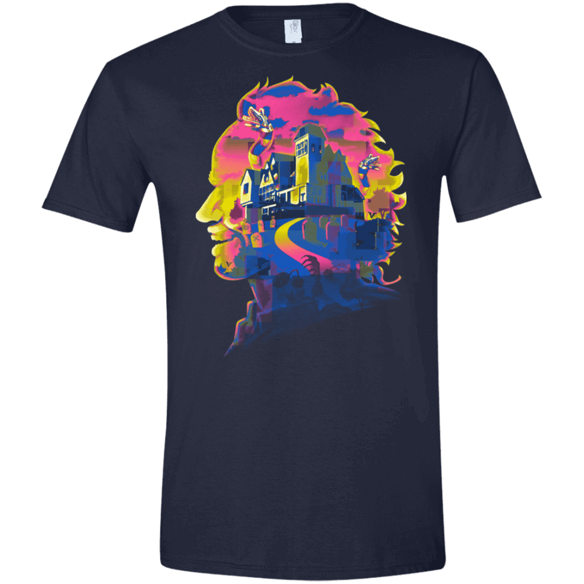 T-Shirts Navy / X-Small Beetlejuice Silhouette Men's Semi-Fitted Softstyle