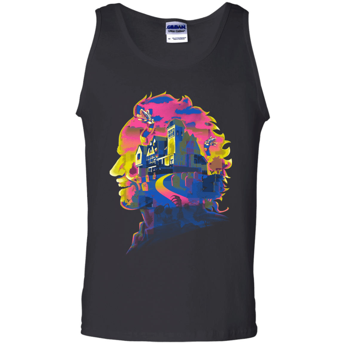 T-Shirts Black / S Beetlejuice Silhouette Men's Tank Top