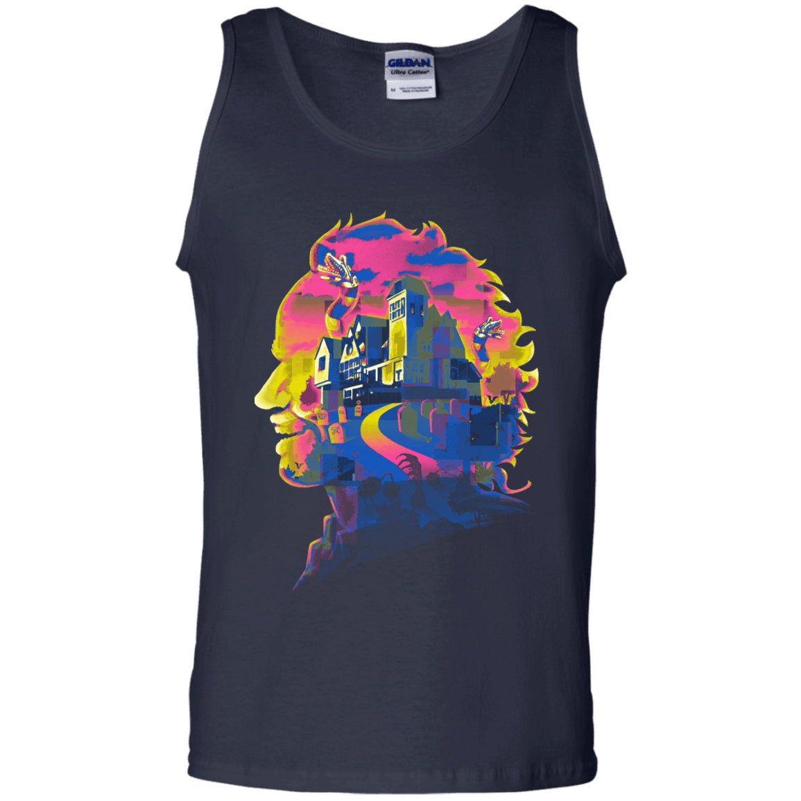 T-Shirts Navy / S Beetlejuice Silhouette Men's Tank Top