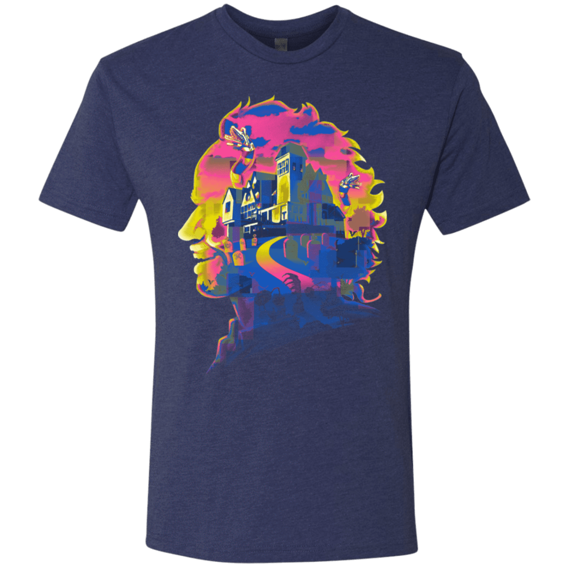 T-Shirts Vintage Navy / S Beetlejuice Silhouette Men's Triblend T-Shirt