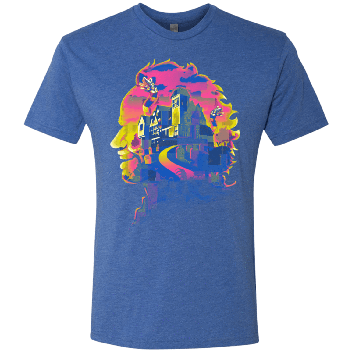 T-Shirts Vintage Royal / S Beetlejuice Silhouette Men's Triblend T-Shirt