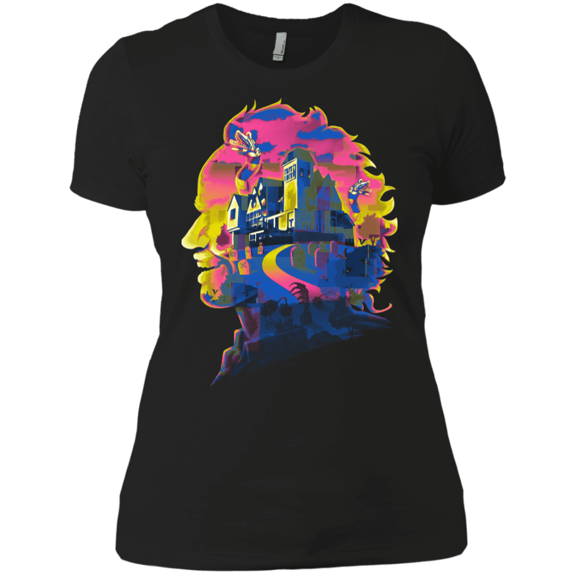 T-Shirts Black / X-Small Beetlejuice Silhouette Women's Premium T-Shirt