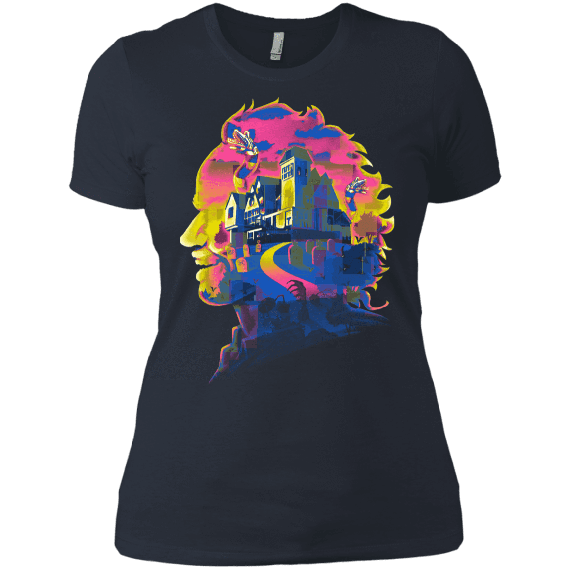 T-Shirts Indigo / X-Small Beetlejuice Silhouette Women's Premium T-Shirt