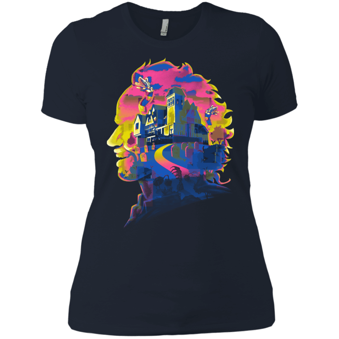 T-Shirts Midnight Navy / X-Small Beetlejuice Silhouette Women's Premium T-Shirt