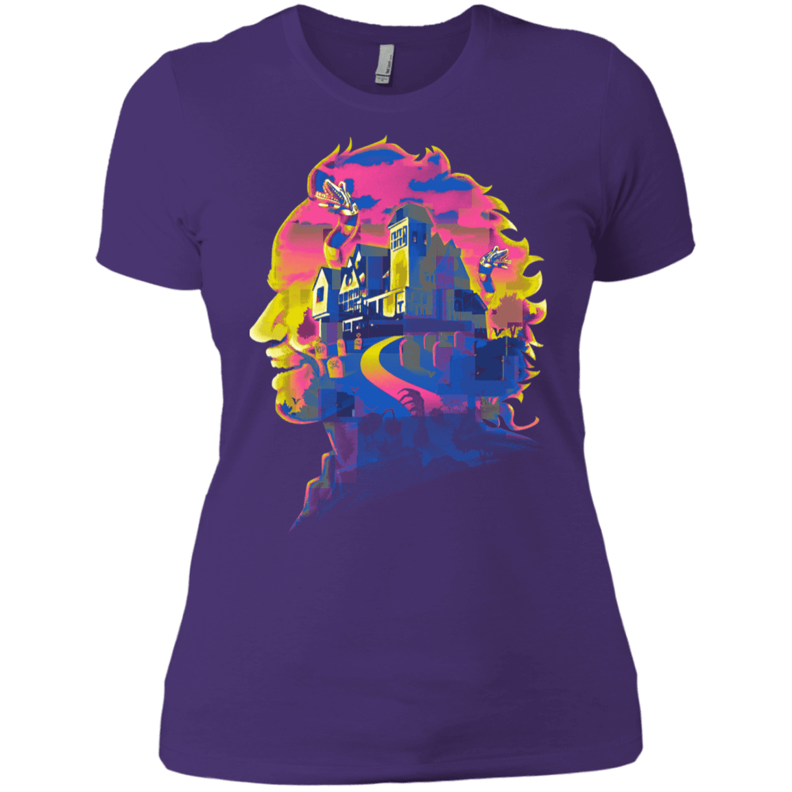 T-Shirts Purple Rush/ / X-Small Beetlejuice Silhouette Women's Premium T-Shirt