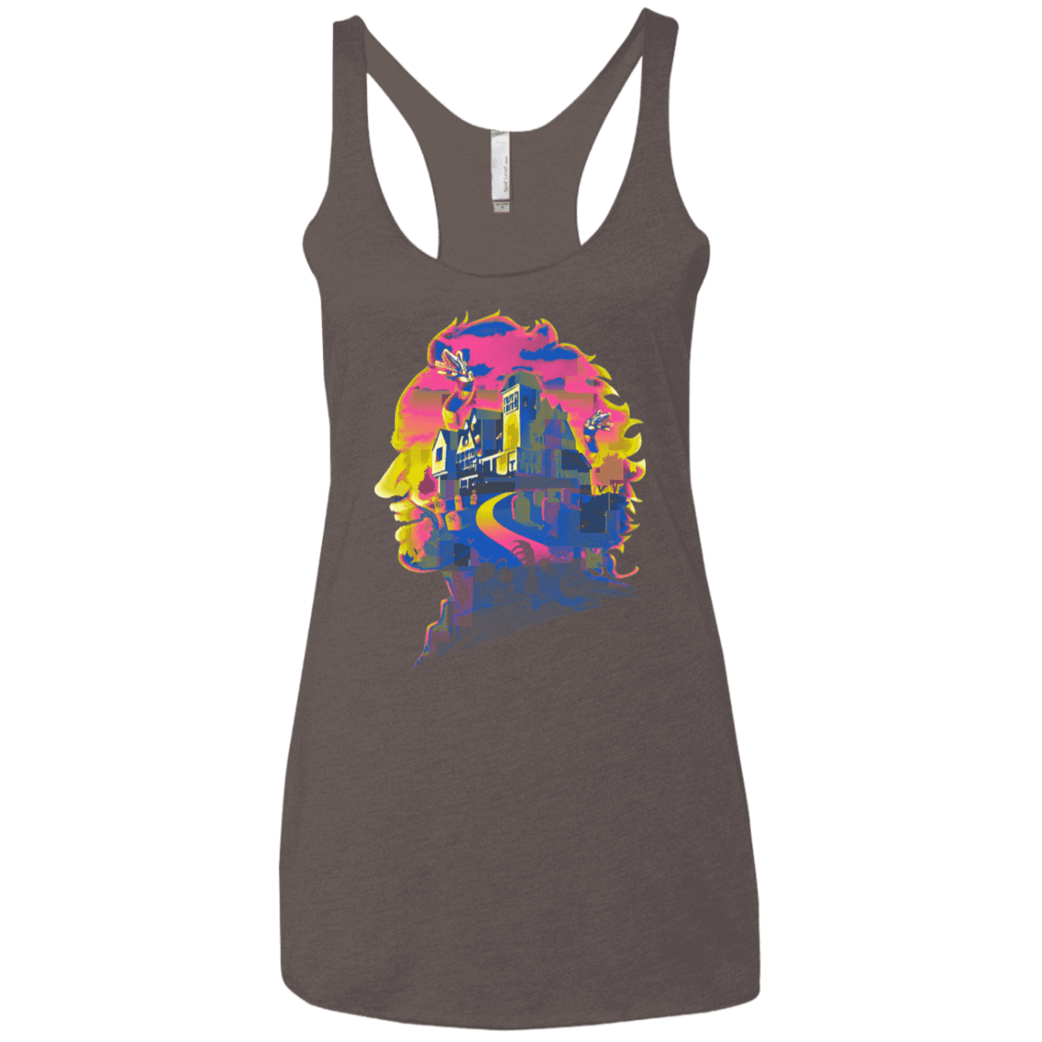T-Shirts Macchiato / X-Small Beetlejuice Silhouette Women's Triblend Racerback Tank
