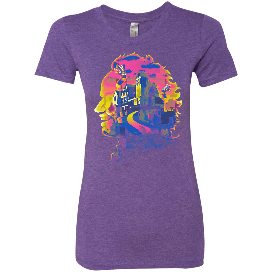 T-Shirts Purple Rush / S Beetlejuice Silhouette Women's Triblend T-Shirt