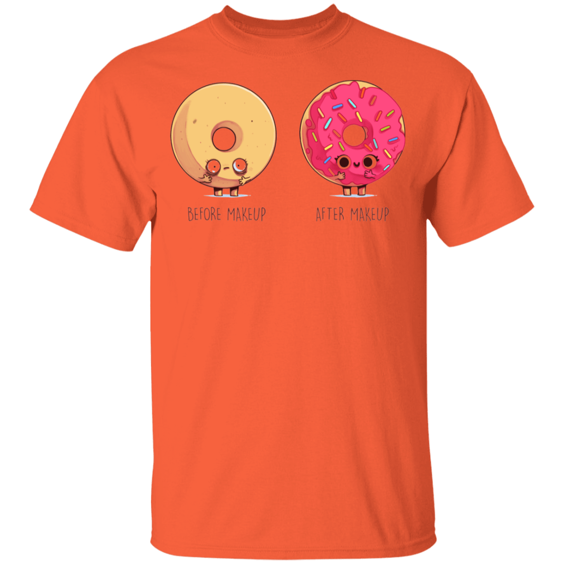 T-Shirts Orange / YXS Before After Makeup Donut Youth T-Shirt