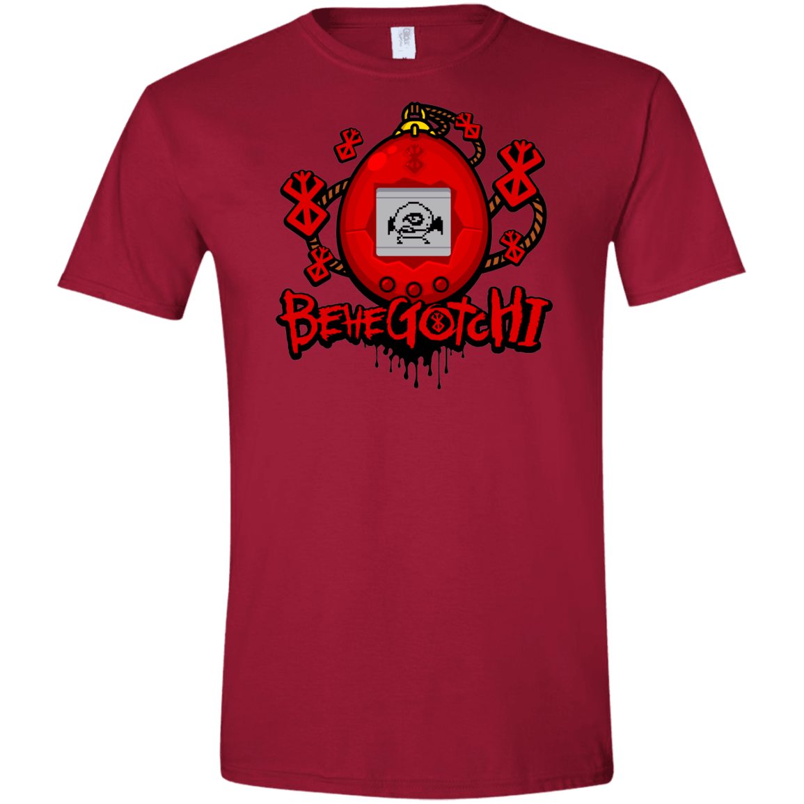 T-Shirts Cardinal Red / S BeheGotchi Men's Semi-Fitted Softstyle