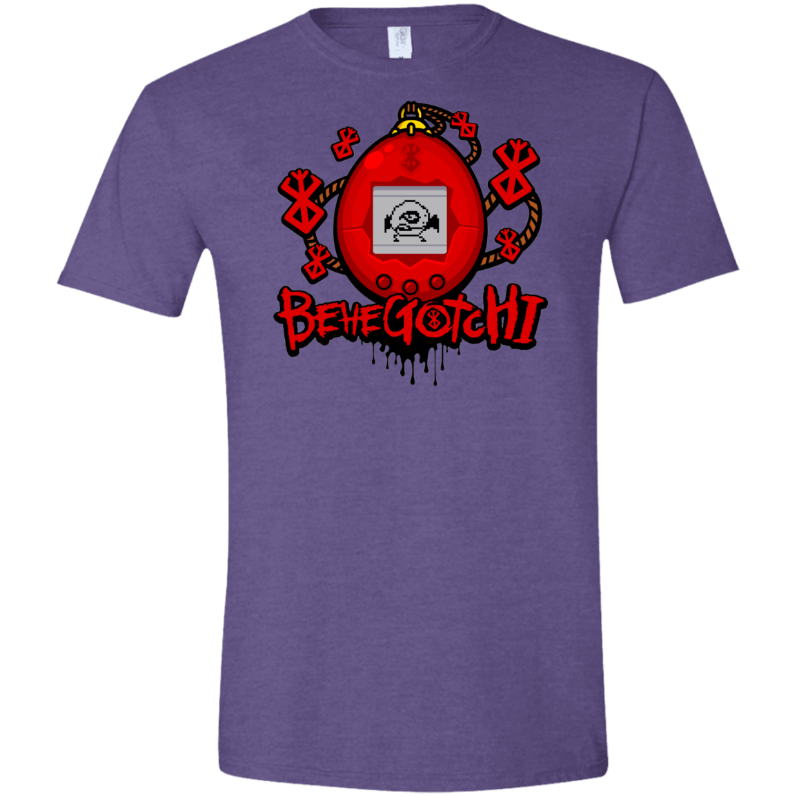 T-Shirts Heather Purple / S BeheGotchi Men's Semi-Fitted Softstyle