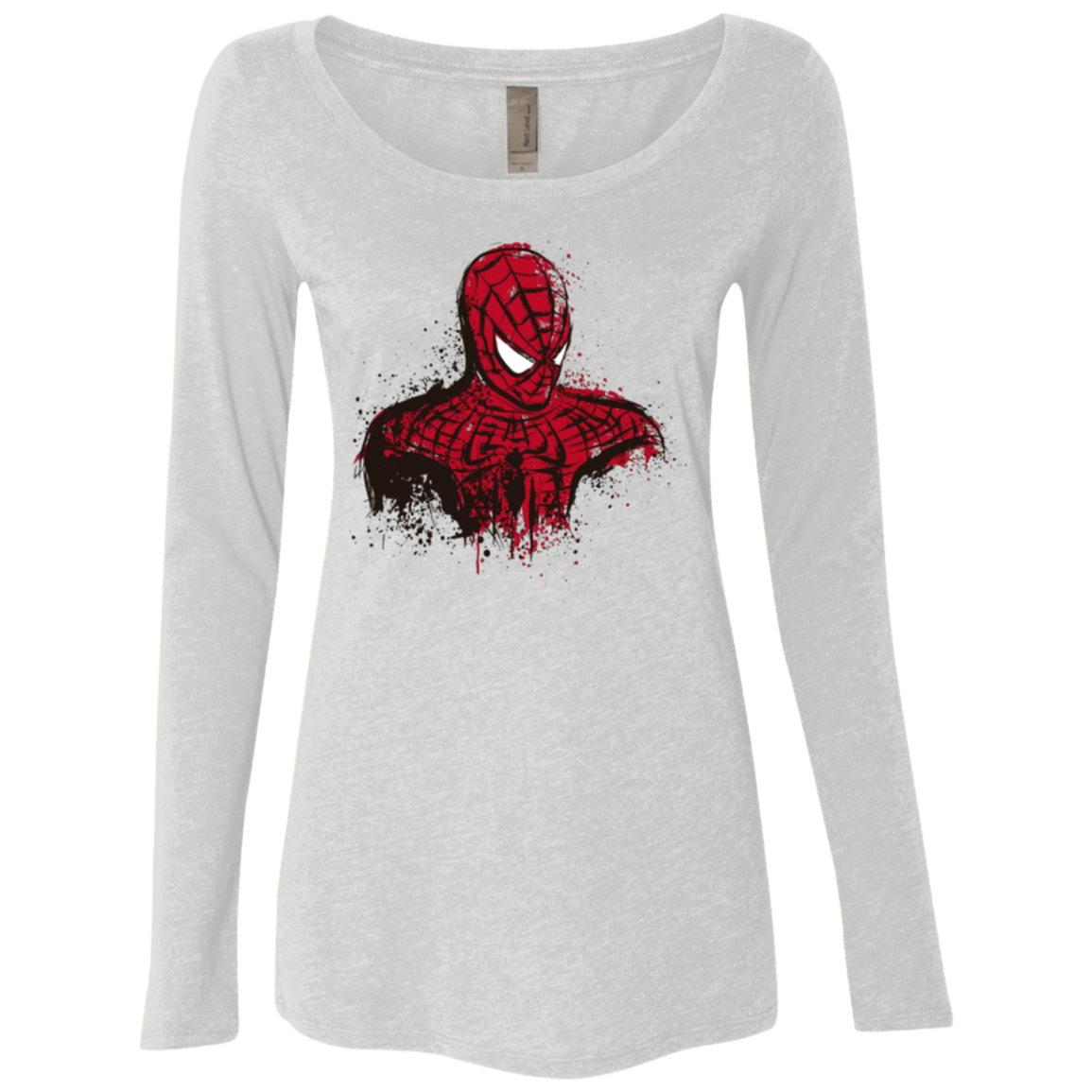 T-Shirts Heather White / Small Behind The Mask Women's Triblend Long Sleeve Shirt