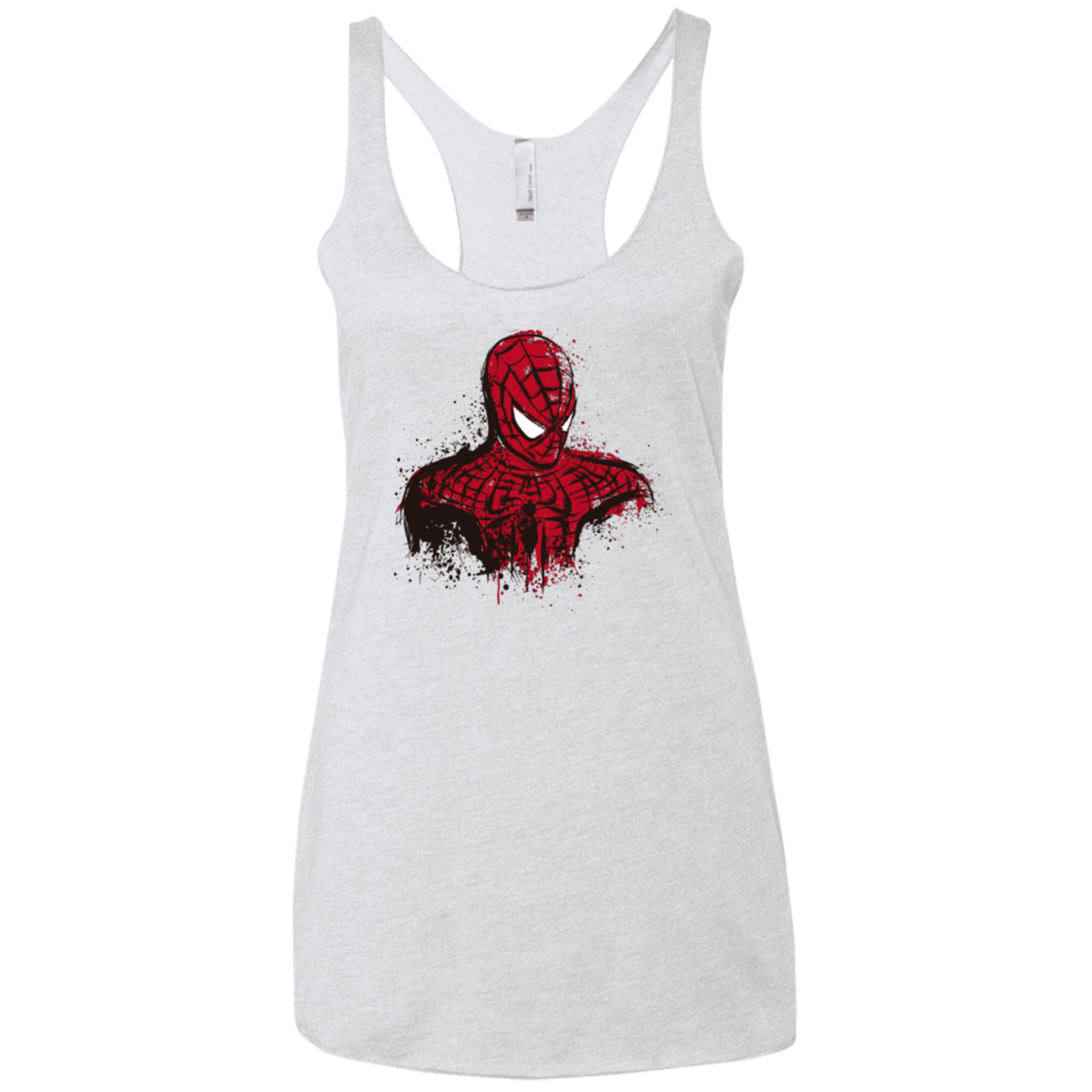 T-Shirts Heather White / X-Small Behind The Mask Women's Triblend Racerback Tank