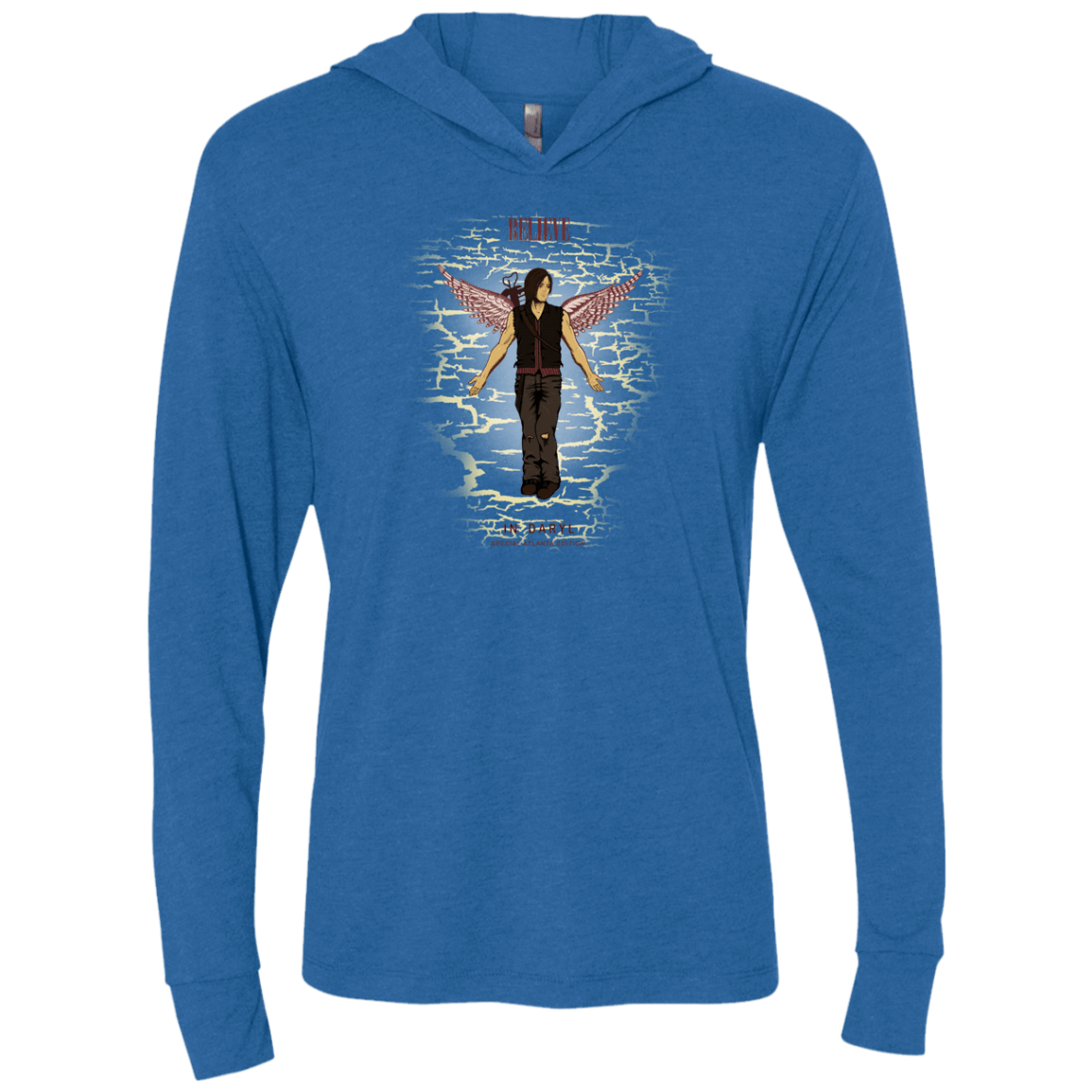 T-Shirts Vintage Royal / X-Small Believe in Daryl Triblend Long Sleeve Hoodie Tee