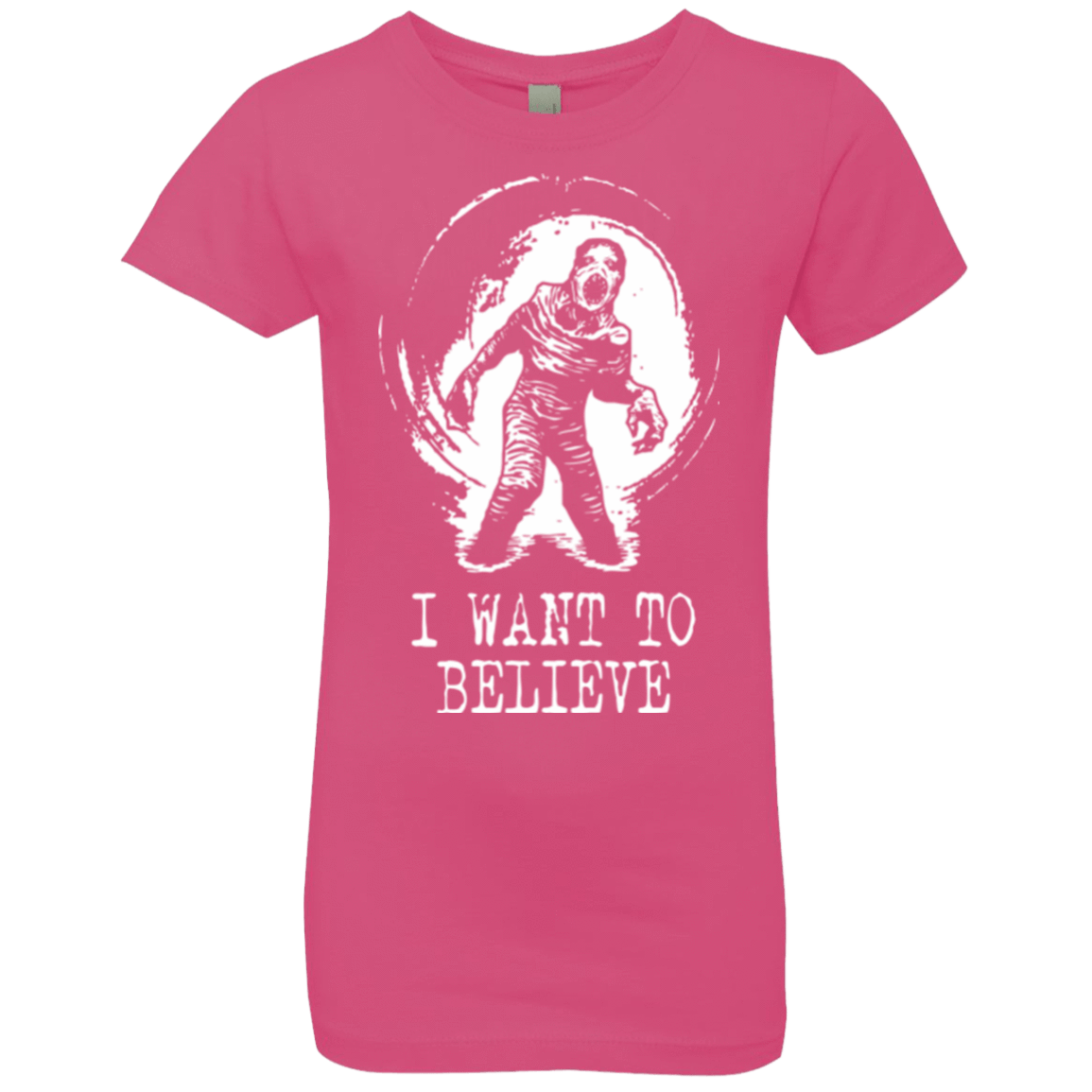 T-Shirts Hot Pink / YXS Believe in Flukeman Girls Premium T-Shirt