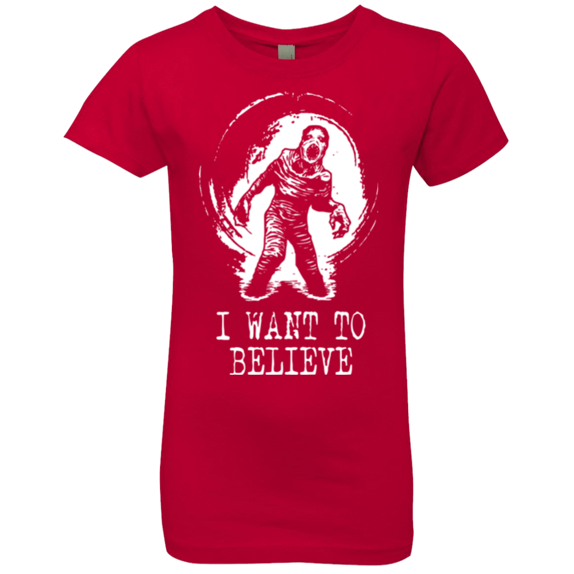 T-Shirts Red / YXS Believe in Flukeman Girls Premium T-Shirt