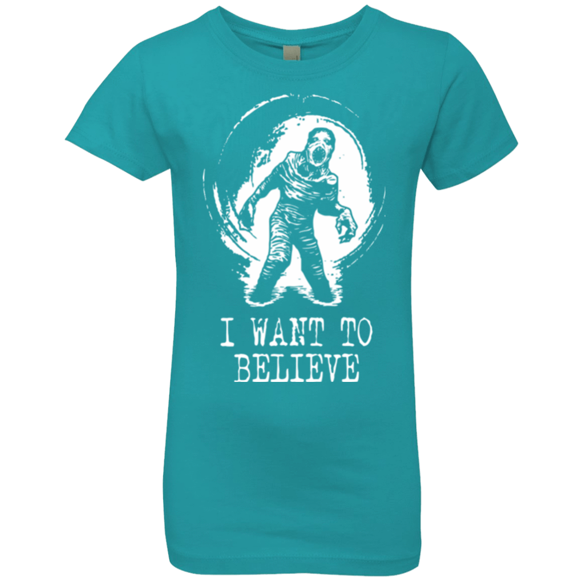 T-Shirts Tahiti Blue / YXS Believe in Flukeman Girls Premium T-Shirt