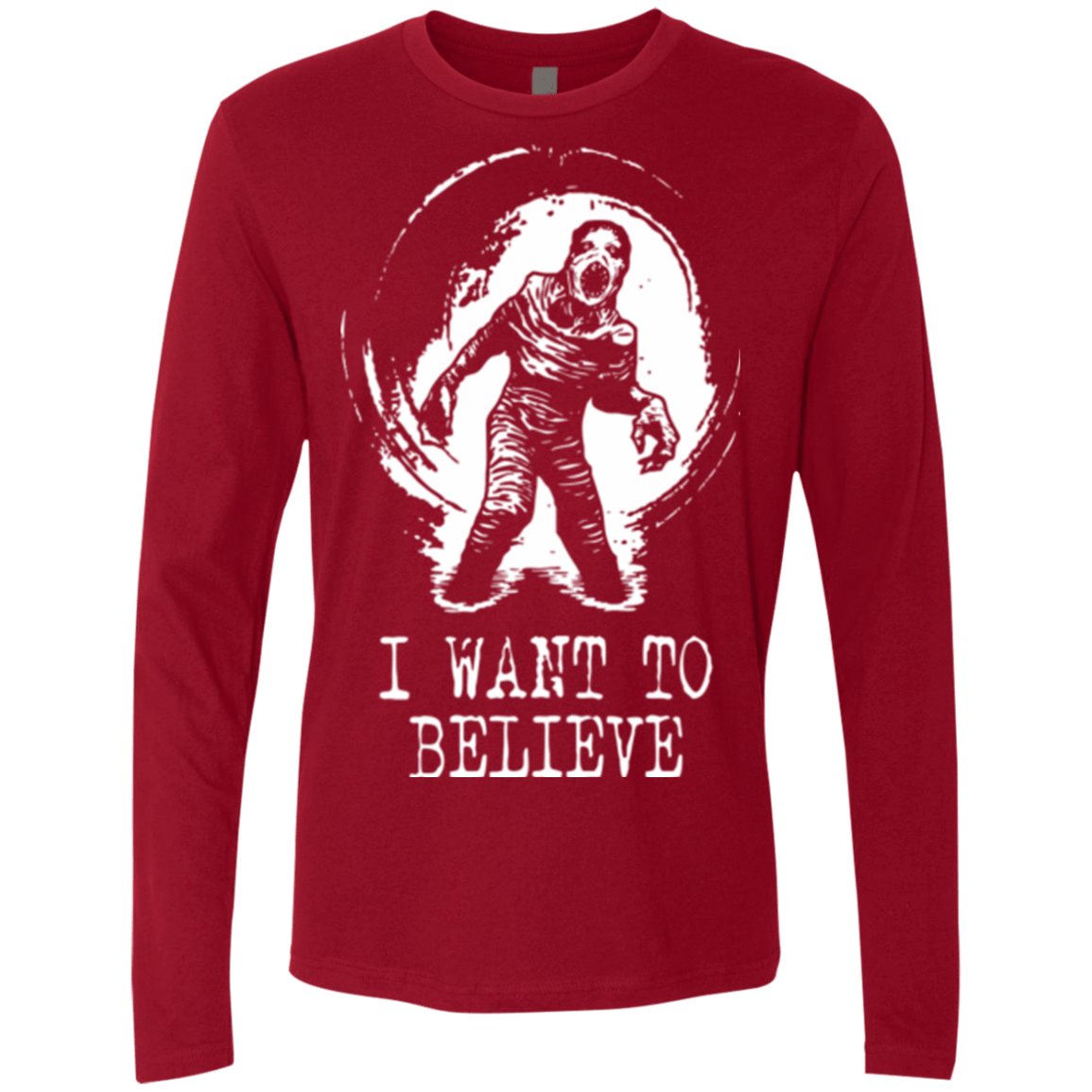 T-Shirts Cardinal / Small Believe in Flukeman Men's Premium Long Sleeve