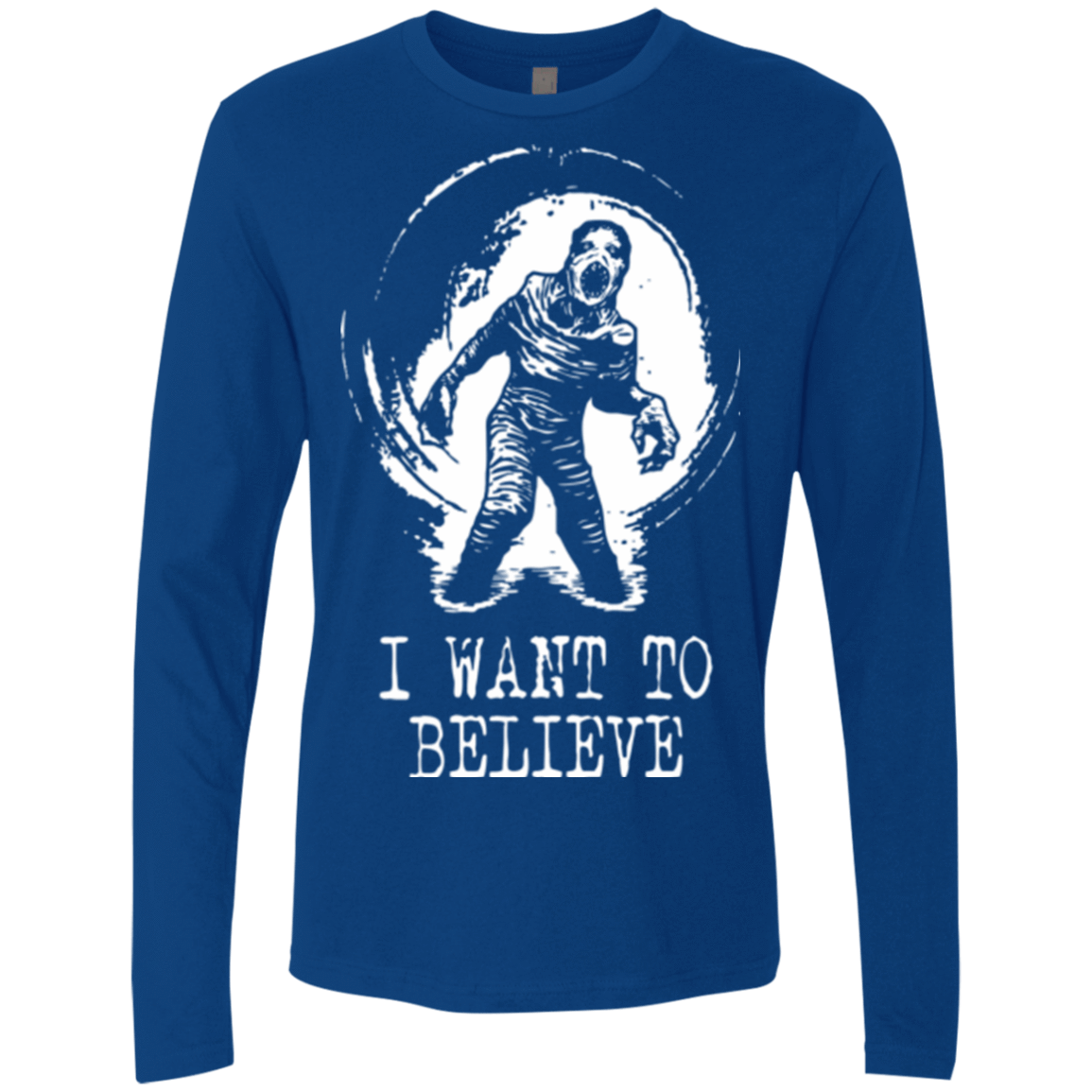 T-Shirts Royal / Small Believe in Flukeman Men's Premium Long Sleeve