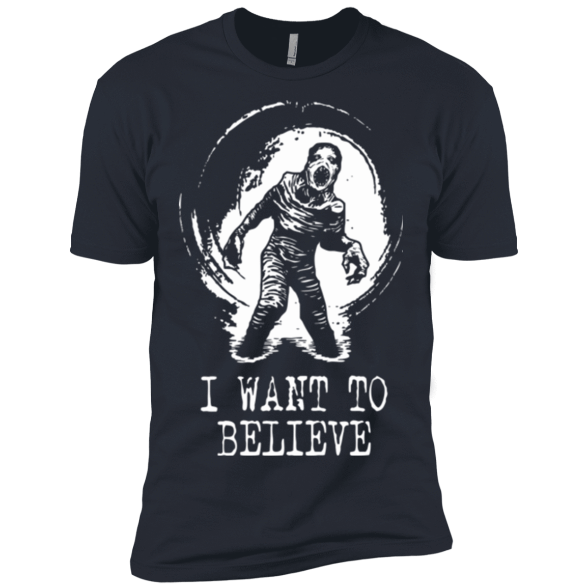T-Shirts Indigo / X-Small Believe in Flukeman Men's Premium T-Shirt