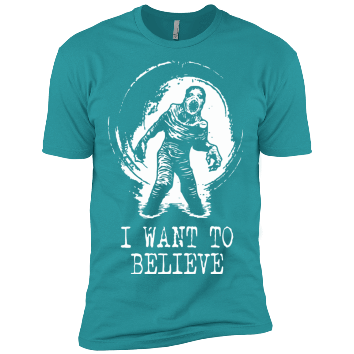 T-Shirts Tahiti Blue / X-Small Believe in Flukeman Men's Premium T-Shirt