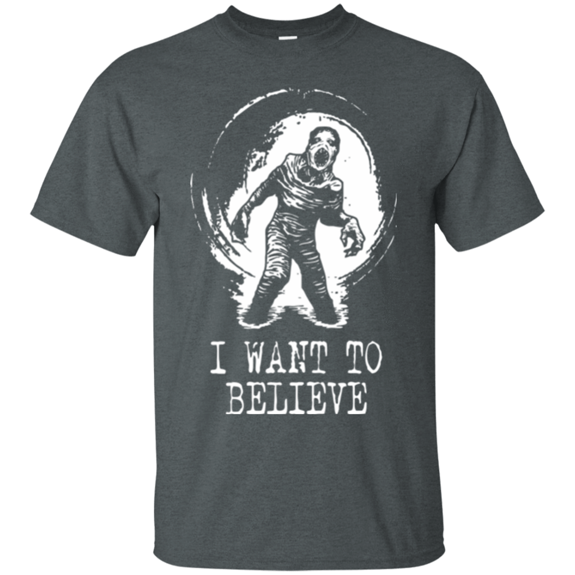 T-Shirts Dark Heather / Small Believe in Flukeman T-Shirt