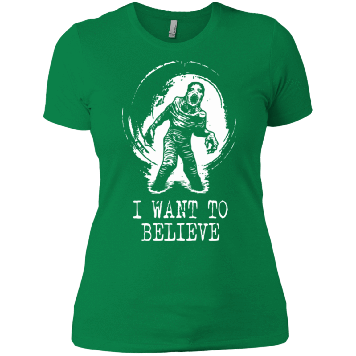 T-Shirts Kelly Green / X-Small Believe in Flukeman Women's Premium T-Shirt