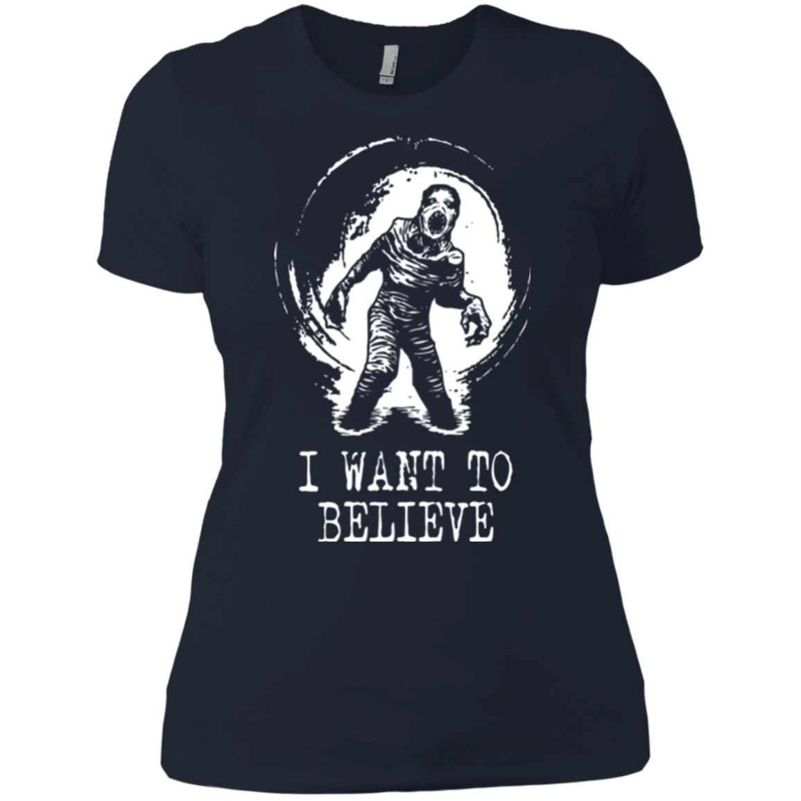 T-Shirts Midnight Navy / X-Small Believe in Flukeman Women's Premium T-Shirt