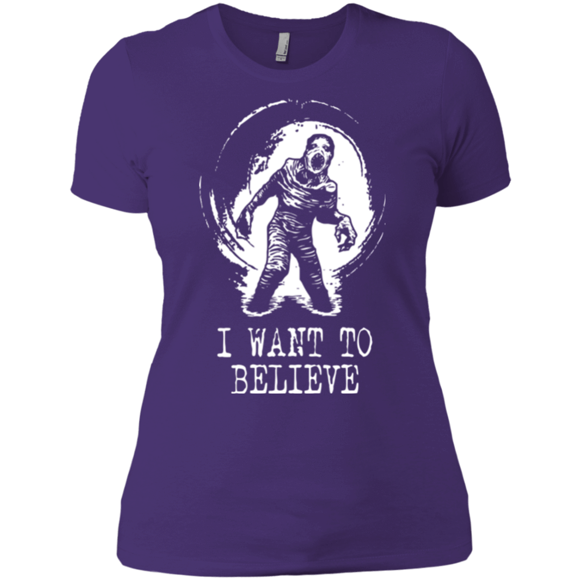 T-Shirts Purple / X-Small Believe in Flukeman Women's Premium T-Shirt