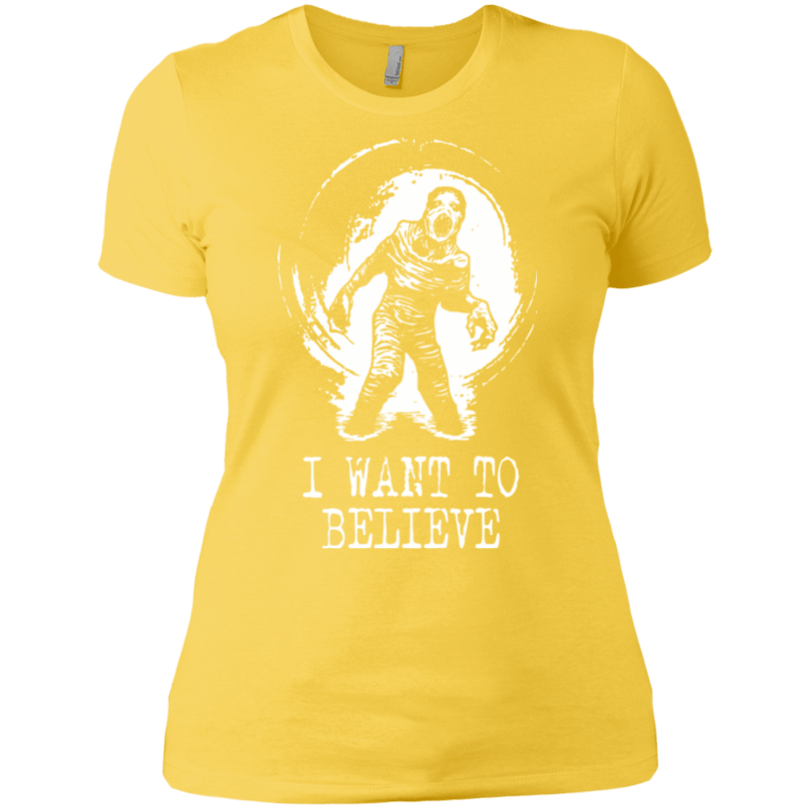 T-Shirts Vibrant Yellow / X-Small Believe in Flukeman Women's Premium T-Shirt