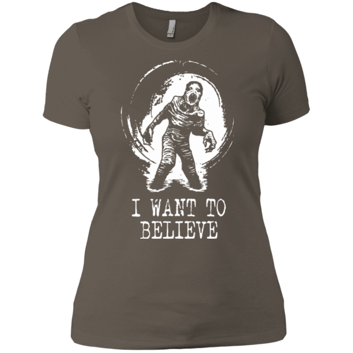 T-Shirts Warm Grey / X-Small Believe in Flukeman Women's Premium T-Shirt