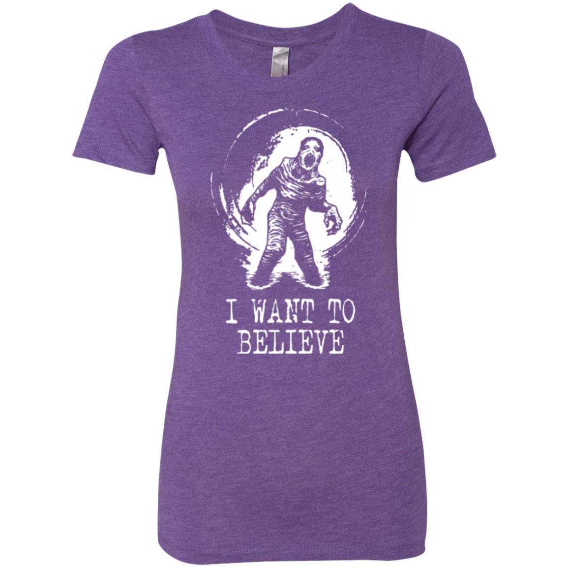 T-Shirts Purple Rush / Small Believe in Flukeman Women's Triblend T-Shirt