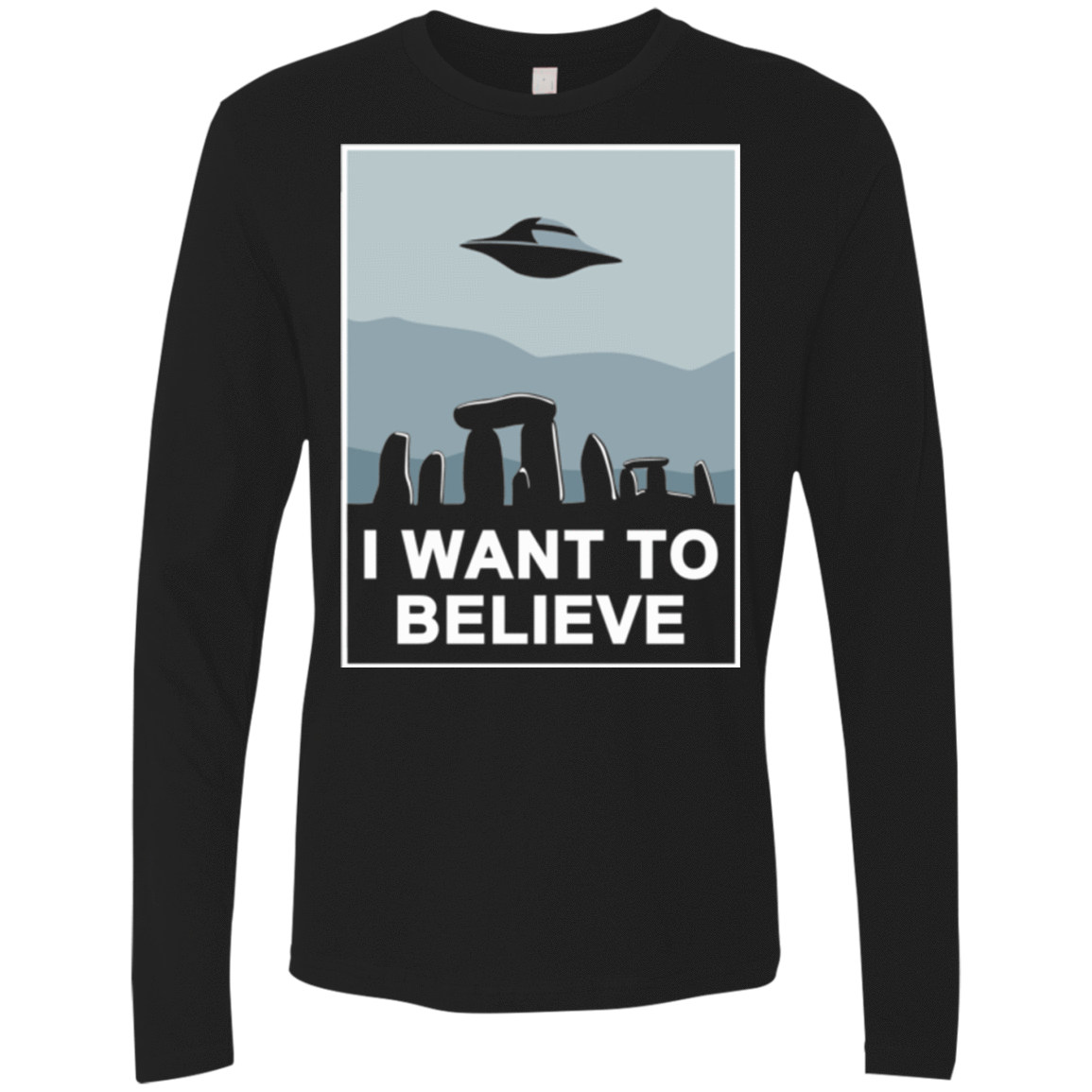 T-Shirts Black / Small Believe in Stonehenge Men's Premium Long Sleeve