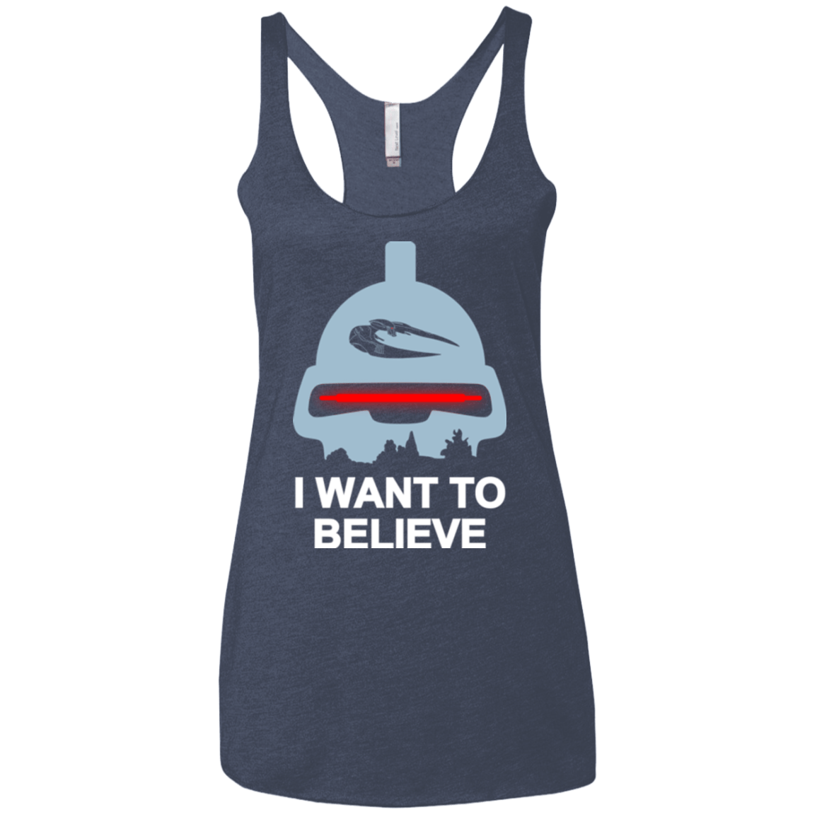 T-Shirts Vintage Navy / X-Small Believe in toasters Women's Triblend Racerback Tank