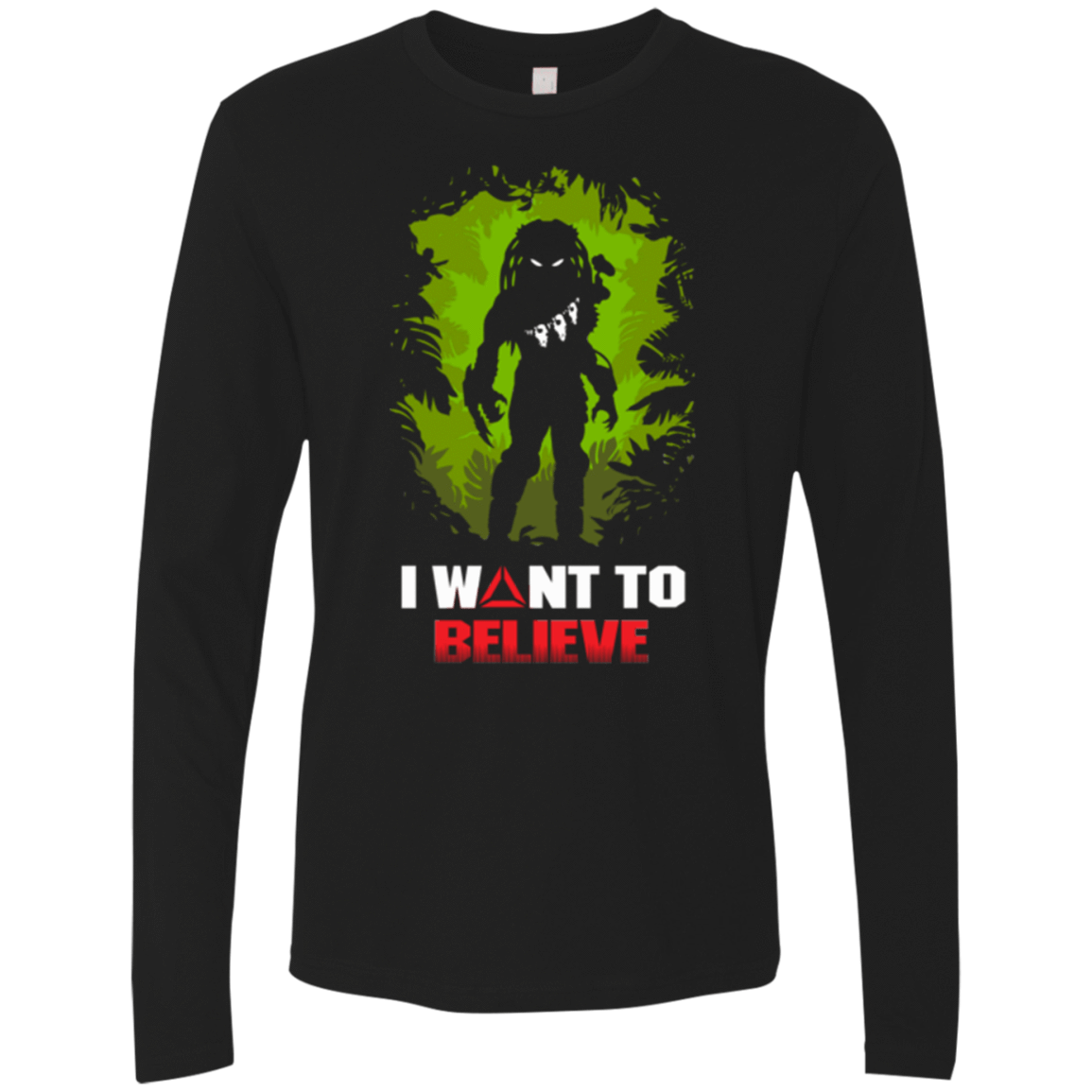 T-Shirts Black / Small Believe in Yautja Men's Premium Long Sleeve