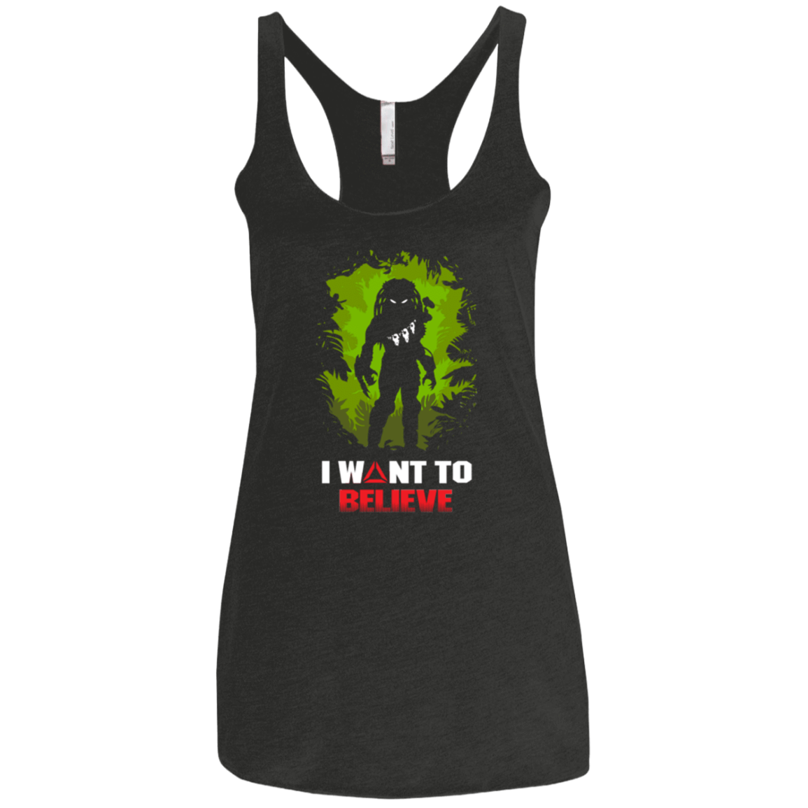 T-Shirts Vintage Black / X-Small Believe in Yautja Women's Triblend Racerback Tank