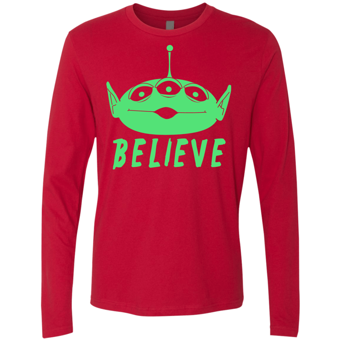 T-Shirts Red / S Believe Men's Premium Long Sleeve
