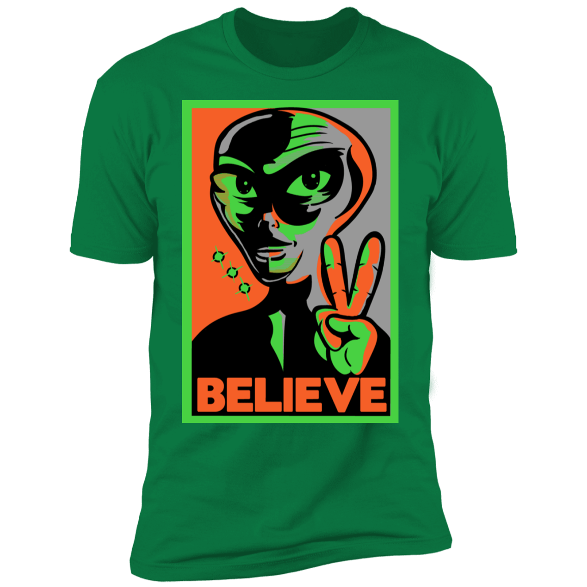 T-Shirts Kelly Green / S Believe Men's Premium T-Shirt