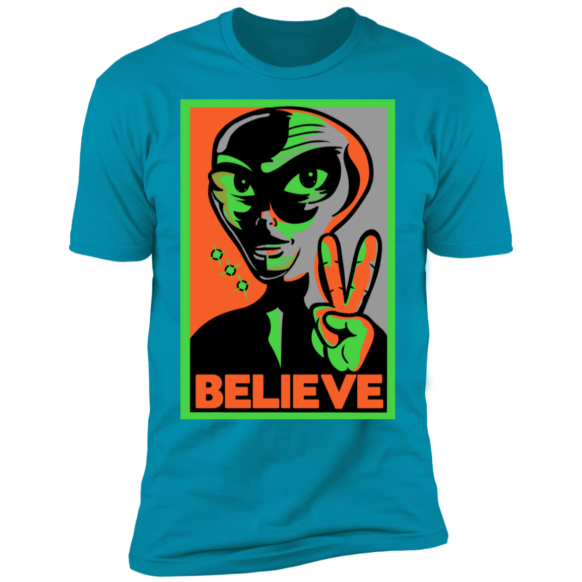 T-Shirts Turquoise / S Believe Men's Premium T-Shirt