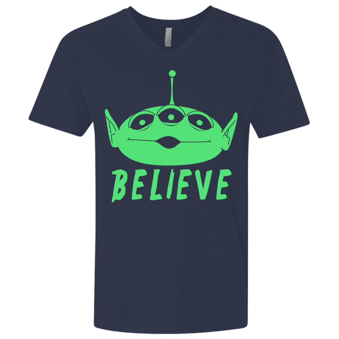 T-Shirts Midnight Navy / X-Small Believe Men's Premium V-Neck