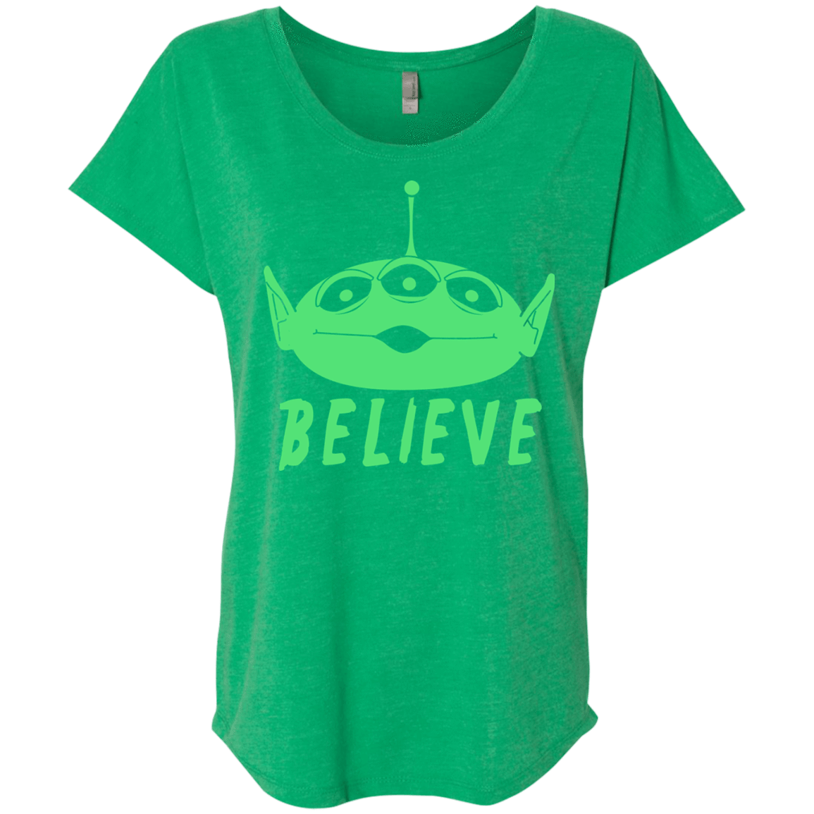 T-Shirts Envy / X-Small Believe Triblend Dolman Sleeve