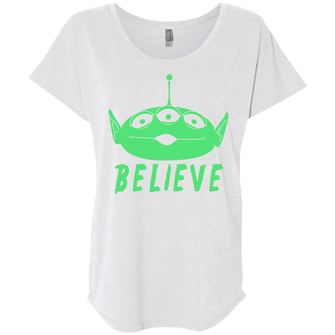 T-Shirts Heather White / X-Small Believe Triblend Dolman Sleeve